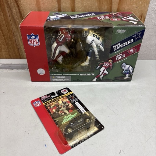 マクファーレントイズ NFL フィギュア ディオン・サンダースVSジェリー・ライス McFarlane 他 2点 まとめて